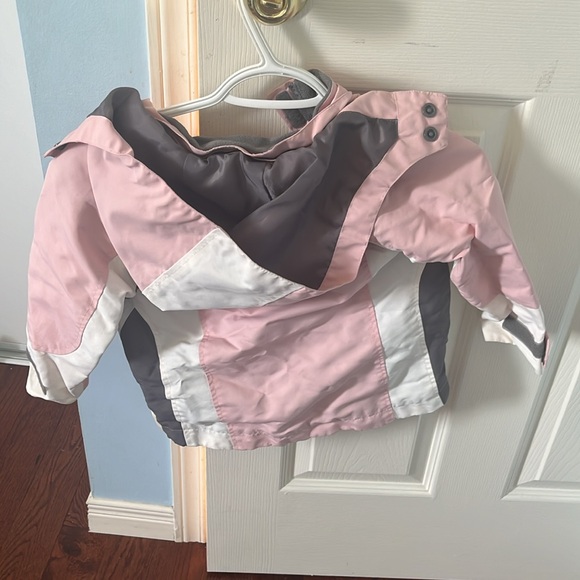Childrens baby pink and grey winter coat - Picture 2 of 2